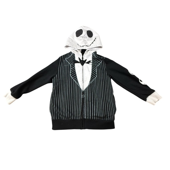 Disney Store Jack Skellington Hoodie Nightmare Before Christmas Zip-Up S(7/8) - Picture 1 of 4